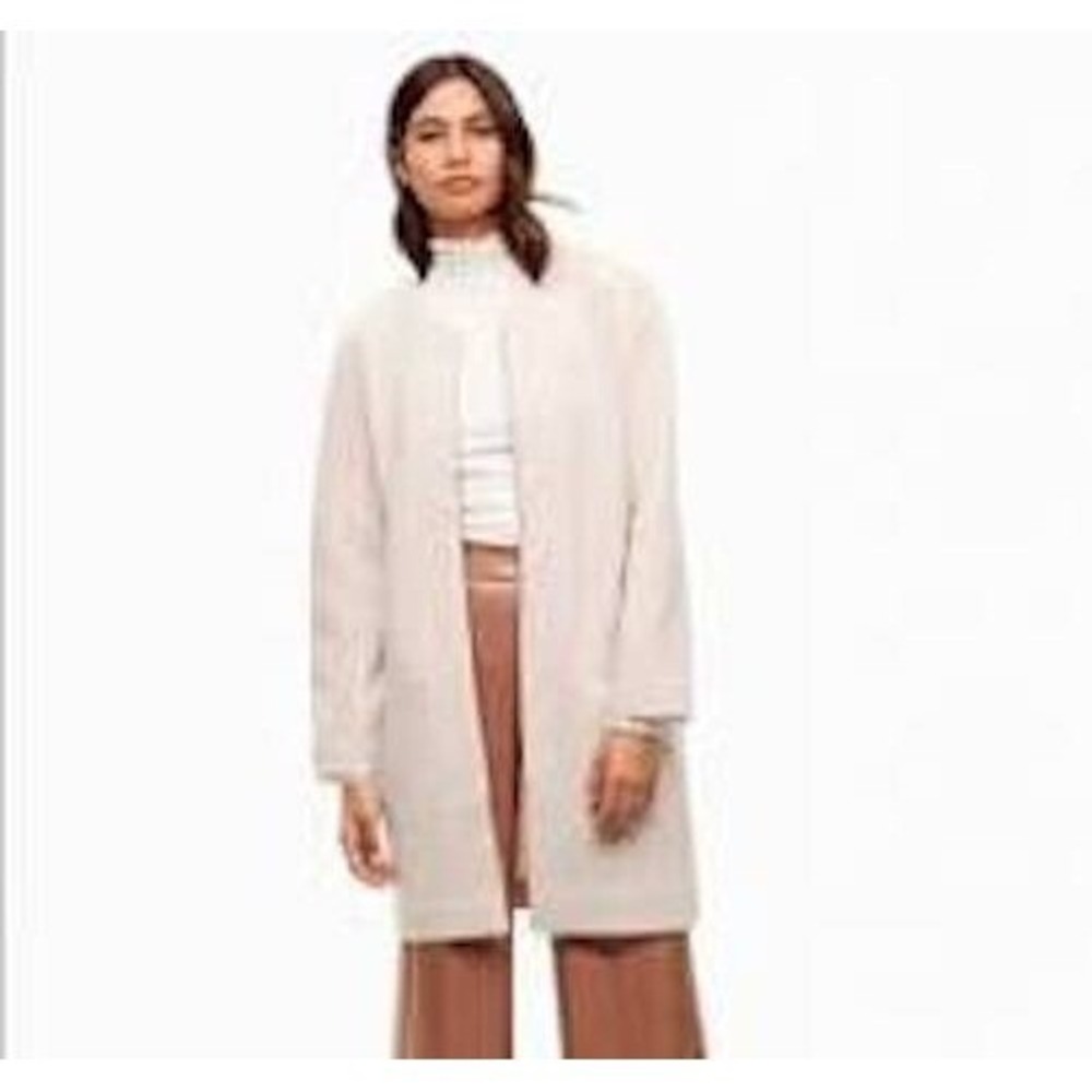 Aritzia Wilfred Banville Sweater Coat Jacket XS Light Beige/Cream Merino Wool - Picture 12 of 12